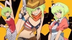 androgynous bikini bunny_ears bunnysuit crossdressing femboy lio_fotia maid maid_headdress playboy_bunny promare twink