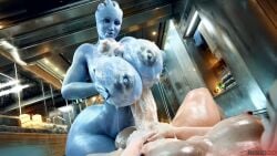 3d cum female femshep futa_on_female futanari huge_cock intersex liara_t'soni mass_effect rigid3d tagme