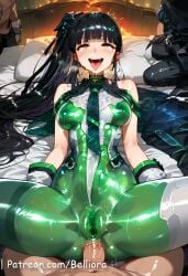 1girls 2boys ahe_gao ai_generated anal artist_name bangs belliora black_hair blush bodysuit breasts eve_(stellar_blade) female group_sex long_hair lying multiple_boys open_mouth patreon penis sex solo_focus spread_legs stellar_blade straight tongue tongue_out