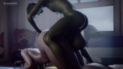 1boy 1girls 3d 3d_animation beast_boy big_ass big_balls big_breasts big_breasts big_penis big_thighs blender blender_cycles breasts female raven_(dc) sex straight tagme the_godseeker thick thick_ass thick_thighs video voice_acted