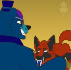 bara bear blowjob canine commission cum cum_in_mouth dilf fellatio five_nights_at_freddy's fnaf fox furry himbo male oral penis riley_morningstar sex twink ursine