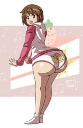 1girls ankle_socks anklehighs axel-rosered big_butt blush brown_eyes brown_hair bubble_butt butt butt_expansion color fat_ass female female_only hair huge_butt human human_only k-on! large_butt panties short_hair socks solo sweater thick_thighs white_socks wide_hips yui_hirasawa_(k-on!)