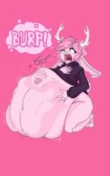 1boy antlers bochisu bunny_ears burping furry fzst male pink_body vore youtube