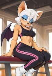rouge the bat from sonic (series) by miragetheone