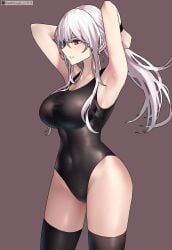 1girls 2d 2d_(artwork) 2d_artwork adult adult_female arm_behind_head armpit armpit_crease armpit_peek armpits arms_behind_head background bare_armpits bare_arms bare_hands bare_hips bare_shoulders bare_skin belly belly_button big_boobs big_breasts black-eyed_female black_eyes black_legwear black_leotard black_stockings black_thigh_highs black_thighhighs black_topwear breakthrough_rr breasts brown_background busty busty_female busty_girl collarbone curvaceous curvaceous_body curvaceous_female curvaceous_figure curvaceous_hips curvy curvy_body curvy_female curvy_figure curvy_hips digital digital_art digital_drawing digital_drawing_(artwork) digital_media digital_media_(artwork) drawing elbows exposed_armpits exposed_arms exposed_hips exposed_shoulders exposed_skin female female_focus female_only fit_female groin groin_tendon hair_between_eyes hairless_armpits hand_behind_head hands_behind_head hi_res high_res high_resolution highres hourglass_figure inguinal_crease inguinal_ligament inner_thighs knees_out_of_frame large_boobs large_breasts lean_figure leg_out_of_frame legs_out_of_frame legwear leotard linea_alba long_hair mature mature_female mature_woman monotone_background narrow_waist navel oc one_color_background original original_art original_artwork original_character original_female_character plain_background ponytail portrait presenting_armpit serious serious_face serious_look shaved_armpits shoulders sidelocks slender_body slender_waist slim_female slim_waist solid_color_background solo standing stockings stomach thigh_highs thighhighs thighs three-quarter_view three_quarter_view tied_hair top_view topwear tying_hair upper_body white-haired_female white_hair white_pupils wide_hips woman
