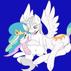 2015 alicorn animal_genitalia anus ass balls equine erection fan_character fellatio female friendship_is_magic horn horsecock male mammal my_little_pony oral penis poprocks princess_celestia_(mlp) pussy sex unicorn wings