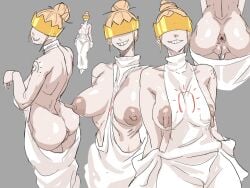 asshimar102 enen_no_shouboutai explicit eyeless_female fire_force fireforce haumea_(enen_no_shouboutai) haumea_(fire_force) long_nipples sagging_breasts smile