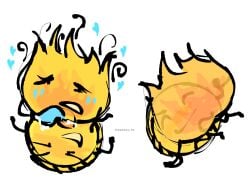 sonia0_90 osc object_shows object_show battle_for_dream_island bfdi firey_(bfdi) coiny_(bfdi) 2boys sex penetration riding precum