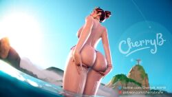 3d 3d_(artwork) 3d_artwork 3d_render 3dcg alternate_butt_size asian asian_female beach beach_background big_ass big_breasts big_butt bikini bikini_bottom_only blender blender_(artwork) blender_(software) blender_cycles blender_cycles_(artwork) blizzard_entertainment blue_sky brazil brown_eyes brown_hair butt_focus butt_lift cherryb d.va dripping_sweat dripping_water e-girl egirl face_markings female female_focus female_only flower_in_hair gamer gamer_girl glasses_on_head hana_song holding_ass holding_butt huge_ass korean_female lifting_butt light-skinned_female light_skin long_nails long_taglist low_angle overwatch overwatch_2 presenting presenting_ass presenting_balls provocative provocative_clothing provocative_pose public_topless revealing_clothes rio_de_janeiro sea sexy_clothing sexy_female sexy_pose soaked solo solo_female summer tanned teenage_girl teenager thick_butt thick_thighs thong thong_bikini thong_only thong_panties tied_hair topless topless_bikini topless_female underwater_view vacation voluptuous voluptuous_female waveracer_d.va wet_skin