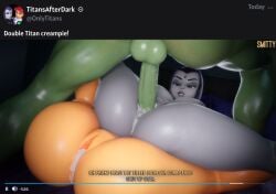 1boy 2girls 3d alien alien_girl alien_humanoid beast_boy big_ass big_breasts big_thighs breasts bust busty cambion creampie cum_drip cum_in_pussy cum_inside curvaceous curvy curvy_figure dc dc_comics demon demon_girl female garfield_logan goth goth_girl green-skinned_male green_body green_hair green_skin grey-skinned_female grey_body grey_skin half-demon half-human half_demon half_human hips huge_ass huge_breasts huge_thighs human humanoid koriand'r large_ass large_breasts large_thighs light-skinned_female light_skin male male/female metahuman raven_(dc) sex slim_waist smitty34 sorceress starfire straight tamaranean teen_titans thick thick_hips thick_legs thick_thighs thighs threesome voluptuous waist wide_hips