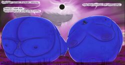 1boy1girl alternate_breast_size ass ass_expansion belly_expansion blue_body blue_skin blue_skinned_female blue_skinned_male blueberry_inflation breast_expansion breast_growth breast_growth_(enlargement) destiny_(game) inflation inflation_sequence male/female navel penis_out_of_frame pussy rhulk round_body savathun_(destiny) sequence spherical_inflation sunken_head sunken_limbs theastralpangolin thick_thighs wide_hips