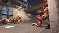 2015 3d cum erection female gay group huge_cock male muscle penis pyro rule_63 scout scout's_mother source_filmmaker team_fortress team_fortress_2 yuri_mitsu_(artist)