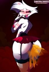 ai_generated angel_dust_(hazbin_hotel) fart fart_fetish garter_straps hazbin_hotel landidzu_(style) tagme tutu vivienne_medrano