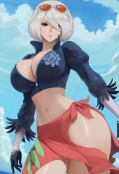 ai_generated artfbota female female_only nico_robin_(cosplay) nier:_automata one_piece yorha_2b