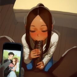 1boy 1girls blacked blackedgens cuckold interracial karakai_jouzu_no_takagi-san pov qos queen_of_spades takagi-san