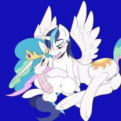 2015 alicorn animal_genitalia anus ass balls edit equine erection fellatio female friendship_is_magic horn horsecock male mammal my_little_pony oral penis poprocks princess_celestia_(mlp) pussy sex shining_armor_(mlp) unicorn wings