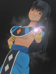 beerus beerus_(cosplay) canon cosplay dragon_ball dragon_ball_super dragon_ball_z god_of_destruction lore_accurate nagatoro_hayase outfit_swap please_don't_bully_me,_nagatoro sbxn underboob