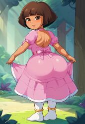 ai_generated civitai dora_the_explorer huge_ass landidzu_(style) nickelodeon princess_dress tagme