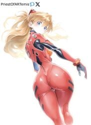 ai_generated asuka_langley_sohryu back_view big_ass blue_eyes brown_hair female female_only huge_ass latex narrow_waist priestofart solo solo_female solo_focus tagme tagme_(artist) tagme_(character) thick_thighs thin_waist