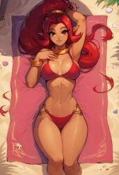 1girls ai_generated bikini capcom citronlegacy civitai dark-skinned_female dark_skin dark_skinned_female din elf elf_ears elf_female elf_girl female female_focus female_only long_hair more_at_source nintendo oracle_of_seasons pointy_ears red_eyes red_hair tagme the_legend_of_zelda the_legend_of_zelda:_oracle_of_seasons