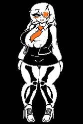 1girls 1gonth breasts female female_only female_sans girl sans sans_au thighhighs thighs undertale undertale_(series) undertale_au