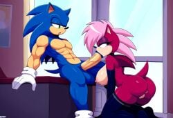 ai_generated ass blue_body breasts incest incest_(lore) magenta_fur male/female pink_hair sex sonia_the_hedgehog sonic_(series) sonic_the_hedgehog sonic_the_hedgehog_(series) sonic_underground sonic_x_sonia straight veiny_penis