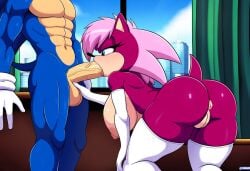 ai_generated ass blue_body breasts incest incest_(lore) magenta_fur male/female pink_hair sex sonia_the_hedgehog sonic_(series) sonic_the_hedgehog sonic_the_hedgehog_(series) sonic_underground sonic_x_sonia straight veiny_penis