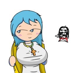 big_breasts jesus jesus_christ luce_(vatican) tagme