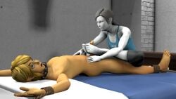 1boy 1girls 3d barefoot bed bondage dyldex female femdom foot_domination foot_fetish footjob link link_(breath_of_the_wild) male penis spreadeagle tied_up wii_fit wii_fit_trainer wii_fit_trainer_(female)