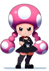 ai_generated angry_face goth mario_(series) not_porn novelai toadette