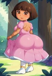 ai_generated civitai dora_the_explorer huge_ass landidzu_(style) nickelodeon princess_dress tagme