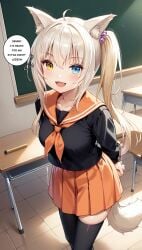 1boy 1girls 9:16 aged_down ai_generated aivachan_ai alternate_costume alternate_hairstyle anus ass blonde_hair blue_eyes cat_ears catgirl cheating cheating_girlfriend classroom clothed_sex coconut coconut_(sayori) cum cum_drip cum_in_pussy cum_inside fangs heterochromia large_breasts long_hair long_sleeves long_video longer_than_2_minutes motion_lines mp4 nekopara netorare on_desk open_mouth pov pubic_hair sailor_collar school_uniform schoolgirl serafuku sex sex_from_behind side_ponytail sitting skirt smile sound tagme tail teacher_and_student text texting thighhighs topless vagina vaginal_penetration vaginal_sex vertical_video video voice_acted yellow_eyes zettai_ryouiki