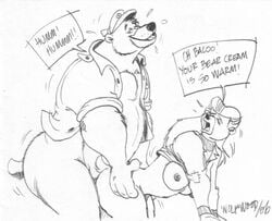 2006 anthro baloo bear disney female fur furry male mammal nipples rebecca_cunningham straight talespin wolfwood