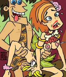 2008 blue_eyes brown_hair cartoon_network george george_of_the_jungle jay_ward_productions magnolia_witch nev orange_hair outdoors penetration tagme