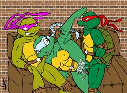 2boys donatello female furry furry_only ninja_turtles:_the_next_mutation ramires raphael straight_hair teenage_mutant_ninja_turtles venus_de_milo