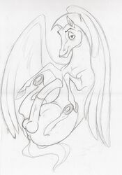 anthro disney equine feral furry hercules_(disney) hooves horse horsecock male male_only monochrome pegasus pegasus_(hercules) penis rough_sketch tail testicles