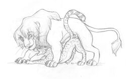 all_fours anal cheetah chris_mckinley closed_eyes doggy_style duo feline feral feral_on_feral from_behind lion male mammal monochrome open_mouth pencil_(artwork) penis sex simple_background sketch traditional_media_(artwork) white_background yaoi