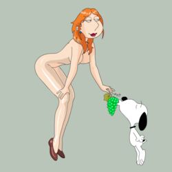 breasts family_guy lois_griffin naked_female peanuts red_lipstick snoopy the_real_joe_cool