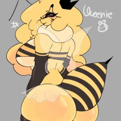 ass bee bee_girl breasts female female_only oc original_character tagme tagme_(character) thighhighs thighs underboob zamzipperart