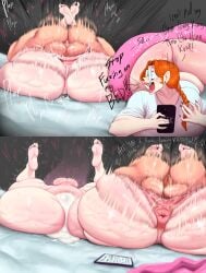 1girls 2boys 2koma adych anal ass ass_cleavage ass_crack big_ass billy_(adych) bisexual braces braid braided_hair butt_crack dubious_consent female femboy freckles freckles_on_ass freckles_on_face ginger glasses huge_ass hyper hyper_ass instant_loss_2koma large_ass laying_down laying_on_bed light_skin lying_on_stomach male mating_press nerd nerdy_female orange_hair original roy_(adych) sally_(adych) sex vaginal_penetration yaoi