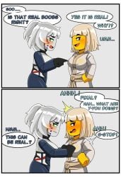 2d 2girls alex103 cole_(ninjago) comic comic_page comic_panel genderbend genderswap kai_(ninjago) lego ninjago p.i.x.a.l. pixal_(ninjago) rule_63 tagme zane_(ninjago)
