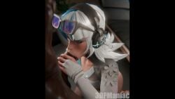 1female 1male 3d 3d_animation 3dpornmaniac animated big_penis black_male blade_(eric_brooks) blowjob dark-skinned_male deepthroat luna_snow luna_snow_(cool_summer) luna_snow_(marvel_rivals) marvel marvel_rivals sloppy sucking sucking_penis swimsuit tagme video