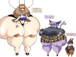 2d 2d_(artwork) anthro ass big_ass big_breasts breasts bubble_ass bubble_butt cleavage dork_boi dorkvee_(dorky) eevee eeveelution espeon evelyn_(dorky) female huge_ass huge_breasts hyper_ass hyper_breasts lewd_dorky lilith_(dorky) long_tongue pheromosa pokemon pokemon_(species) sketch tagme thick_thighs wide_hips
