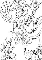 alicorn anus archeryves equine female feral friendship_is_magic horse interspecies lauren_faust mammal monochrome my_little_pony pony princess_celestia_(mlp) princess_luna_(mlp) pussy simple_background white_background zoophilia