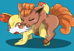 2015 blush female fennekin fur furry_tail male multiple_tails nintendo penetration penis pokemon pokemon_(species) pussy sex straight sya tail vaginal_penetration video_games vulpix