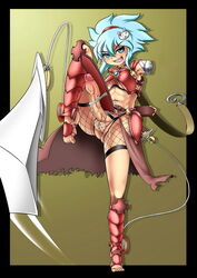 1futa armless blue_eyes blue_hair character_request futa_only futanari hair intersex sirat111 solo