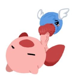 big_lips blush closed_eyes fellatio female kirby kirby_(series) leap lips male nintendo oral penis sex wings