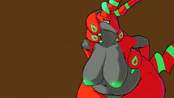 belly big_breasts blush breasts chubby dante-feline female nintendo overweight pokémon_(species) pokemon scolipede shiny_pokemon video_games