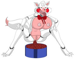 anal animatronic anus ass blpanda box breasts canine feces female five_nights_at_freddy's five_nights_at_freddy's_2 fox gift machine mammal mangle_(fnaf) nipples ribbons robot scat sweat video_games