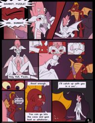 anthro comic cum cum_on_face dialogue dmann892 dragon fizzle_(mlp) friendship_is_magic garble_(mlp) male my_little_pony penis yaoi